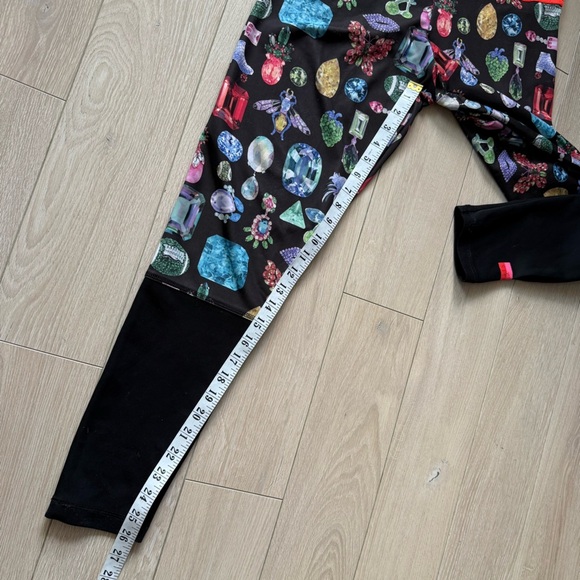Adidas x Stella Sport Climalite Gem Print Leggings in Black Women’s Size Medium - Picture 3 of 14